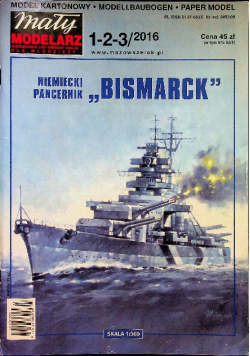 Mały modelarz Nr 1 do 3 / 16 Niemiecki pancernik Bismarck