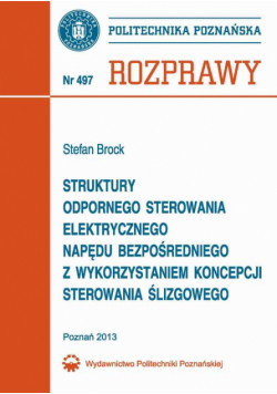 Struktury odpornego sterowania elektrycznego napędu bezpośredniego z wykorzystaniem koncepcji sterowania ślizgowego