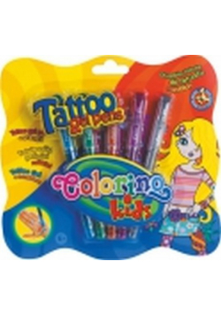 Długopisy żelowe do tatuażu z szablonami Colorino Kids 5 kolorów