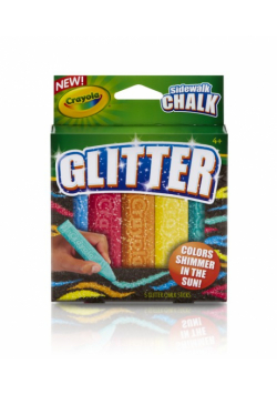 Crayola Glitter Kreda chodnikowa brokatowa 5 sztuk