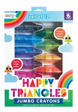 Kredki trójkątne jumbo Happy Triangles 12szt