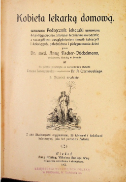 Kobieta lekarką domową, 1912 r.
