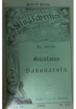 Katholische Flugschriften, nr: 130-139, 1898 r.
