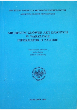 Archiwum główne akt dawnych w warszawie