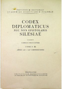 Codex diplomaticus nec non epistolaris Tomus 3