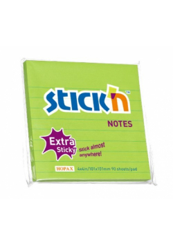 Notes samoprzylepny extra sticky 101x101mm zielony neon