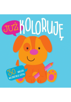 Już koloruję z naklejkami Piesek