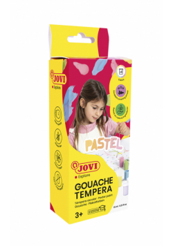 Farby plakatowe pastelowe 6 kolorów po 15ml pędzelek