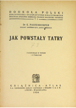 Jak powstały Tatry 1934 r.