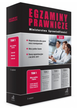 Egzaminy Prawnicze Ministerstwa Sprawiedliwości 2018. Tom 1. Akta cywilne i karne
