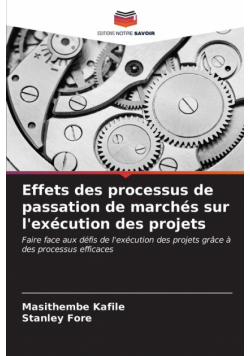 Effets des processus de passation de marchés sur l'exécution des projets