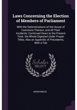 Laws Concerning the Election of Members of Parliament