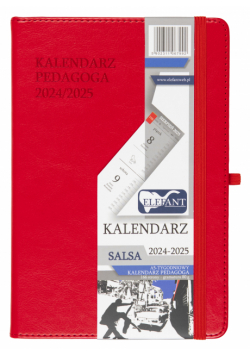 Kalendarz Pedagoga 2024-2025 Salsa A5 tygodniowy czerwony