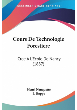 Cours De Technologie Forestiere
