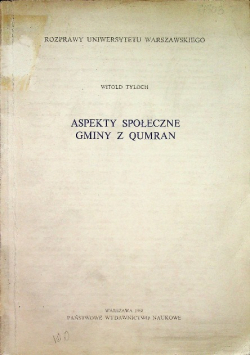 Aspekty społeczne gminy z Qumaran