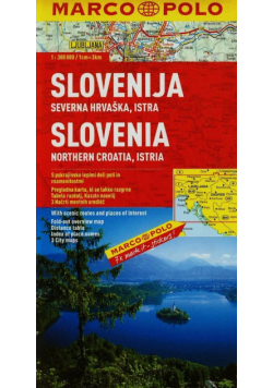 Słowenia północna Chorwacja Istria 1:300 000 w. niemiecka mapa Marco Polo