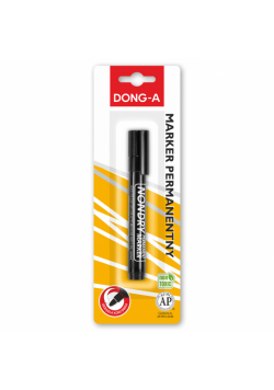 Marker permanentny Dong-a okrągła końcówka czarny na blistrze