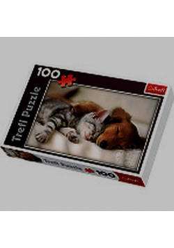 Puzzle 100 Śpiące zwierzaki