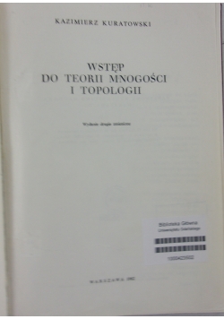 Wstęp do teorii mnogości i topologii