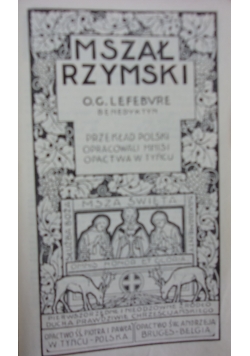 Mszał Rzymski, 1949r.