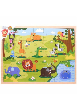 Układanka drewniana Safari Puzzle 35 elementów