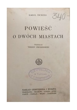 Powieść o dwóch miastach, 1928 r.