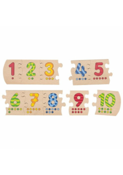 Drewniane puzzle Liczbowe