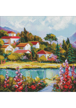 Diamentowa mozaika - Przytulny port 40x40cm
