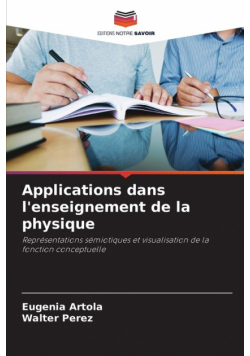 Applications dans l'enseignement de la physique