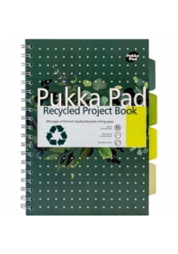 Kołozeszyt Pukka Pad B5 Project Book z recyklingu zielony