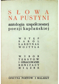 Słowa na pustyni antologia współczesnej poezji kapłańskiej