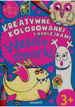 Kreatywne kolorowanki z naklejkami Wesołe stworki