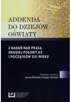 Addenda do dziejów oświaty