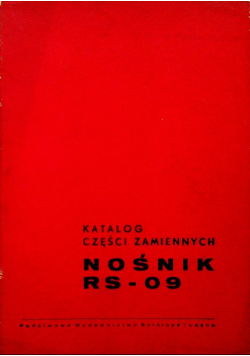 Katalog części zamiennych Nośnik RS - 09