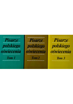 Pisarze polskiego oświecenia Tom 1 do 3