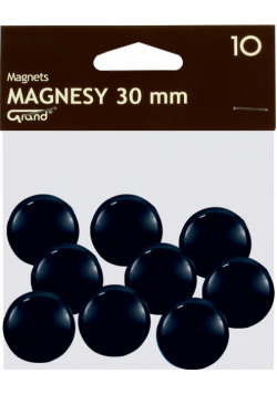 Magnesy 30 mm czarne 10 sztuk