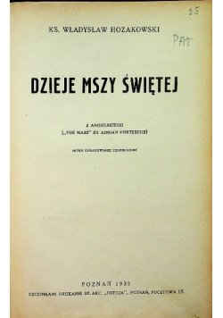Dzieje Mszy Świętej 1933 r.