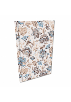 Notes A5 kratka Soft Touch Paisley kwiaty kawowe