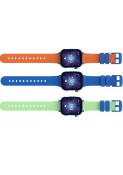 Smartwatch dla dziecka z funkcją lokalizacji GPS i trzema paskami KiDiZ Plus niebieski