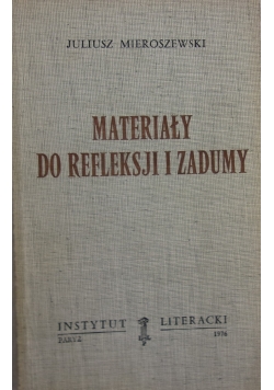 Materiały do refleksji i zadumy
