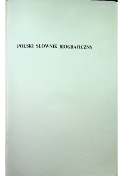 Polski Słownik Biograficzny  Tom XXXVII