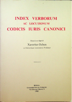 Index Verborum ac locutionum codicis iuris canonici