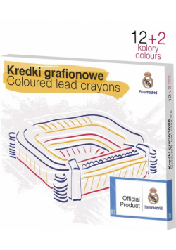 Kredki grafionowe 12+2 kolory Real Madryt