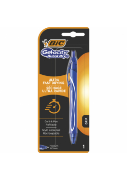 Długopis żelowy  Gel-ocity Quick Dry BIC niebieski blister 1szt