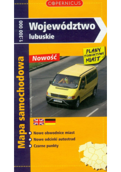 Województwo lubuskie mapa samochodowa