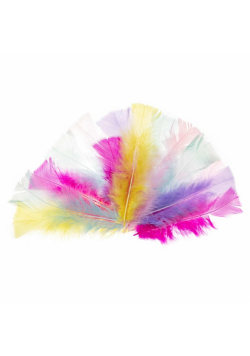 Piórka indycze ścięte pastelowe 10-15cm