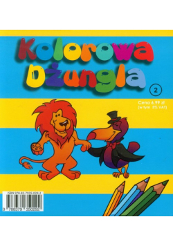 Kolorowa dżungla 2 Kolorowanka z naklejkami