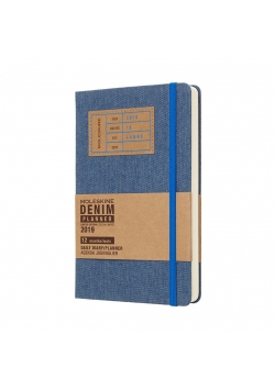 Kalendarz 2019 dzienny 12ML tw. niebieski DENIM