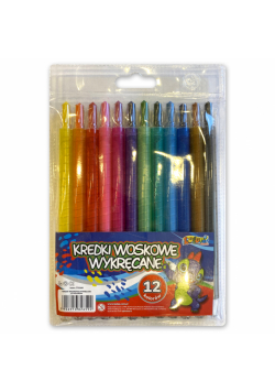 Kredki woskowe wykręcane Dino Penmate kolori 12 kolorów