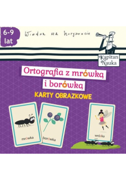 Karty obrazkowe Ortografia z mrówką i borówką 6-9 lat
